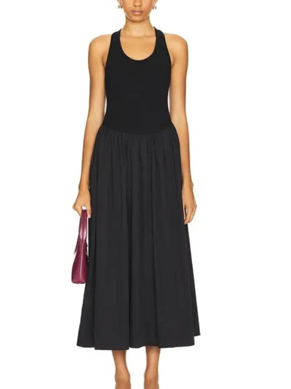 ASTR The Label Zandra Black Open Back Maxi Dress S